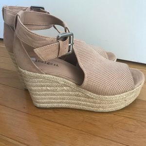 Rose Pink wedge sandal